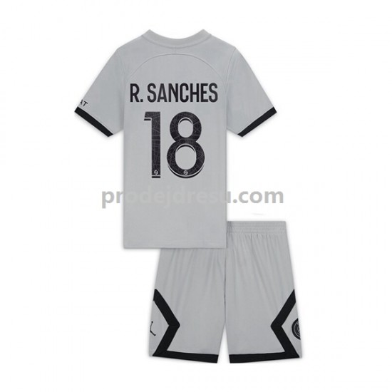 Paris Saint-Germain Dresy Fotbal R.Sanches 18 Dětský Venkovní 2022-2023 Krátký rukáv