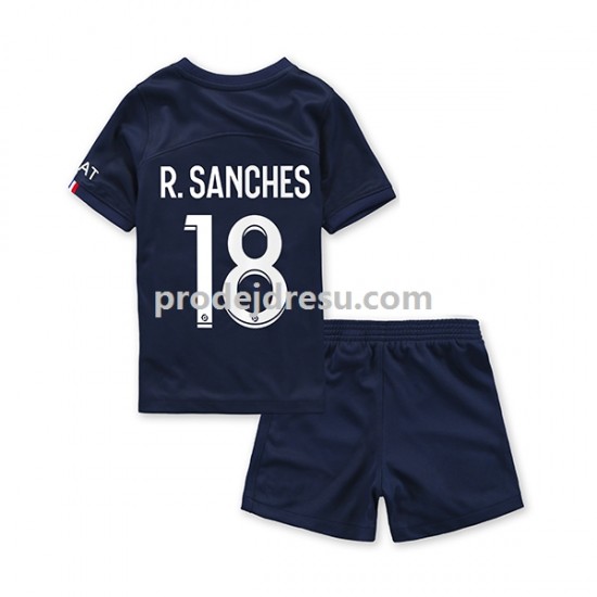 Paris Saint-Germain Dresy Fotbal R.Sanches 18 Dětský Domácí 2022-2023 Krátký rukáv
