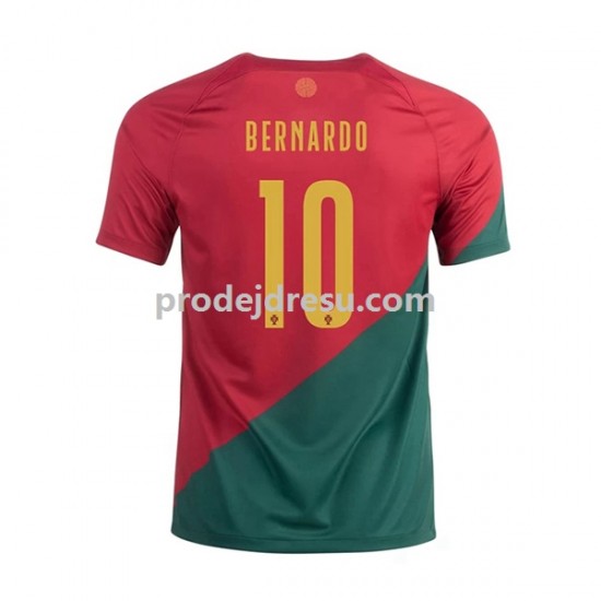 Portugalsko Dresy Fotbal Bernardo 10 Muž Domácí World Cup 2022 Krátký rukáv