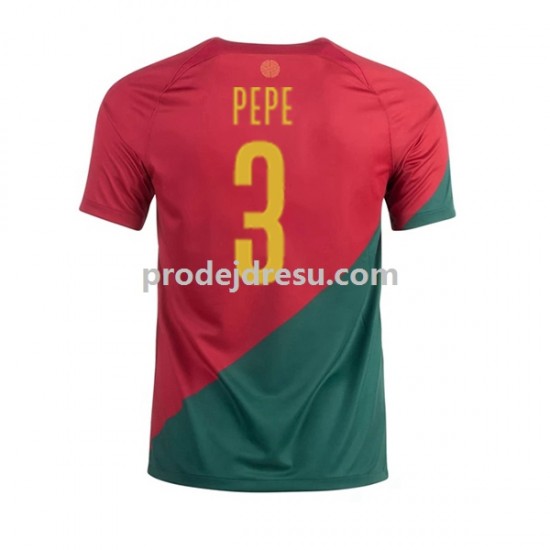 Portugalsko Dresy Fotbal PEPE 3 Muž Domácí World Cup 2022 Krátký rukáv