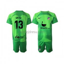 Atlético Madrid Dresy Fotbal Jan Oblak 13 Brankářské Dětský Domácí 2022-2023 Krátký rukáv