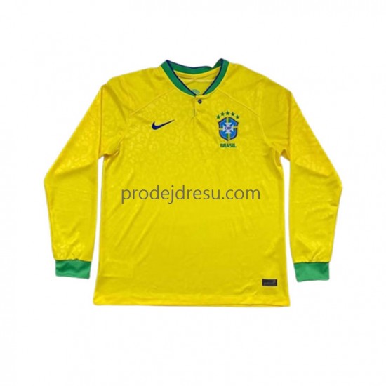 Brazílie Dresy Fotbal Muž Domácí World Cup 2022 Dlouhý rukáv