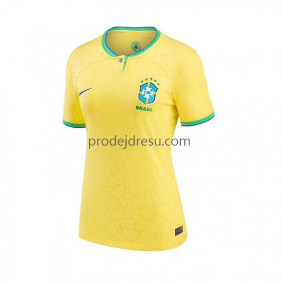 Brazílie Dresy Fotbal Žena Domácí World Cup 2022 Krátký rukáv
