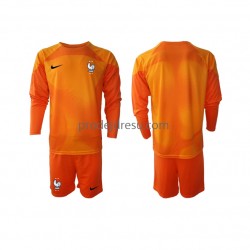 Francie Dresy Fotbal Brankářské Dětský Venkovní World Cup 2022 Dlouhý rukáv