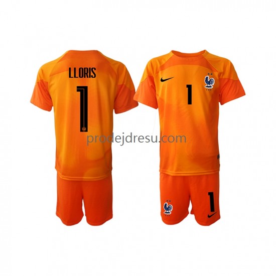 Francie Dresy Fotbal Hugo Lloris 1 Brankářské Dětský Venkovní World Cup 2022 Krátký rukáv