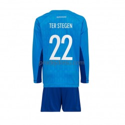 Německo Dresy Fotbal ter Stegen 22 Brankářské Dětský Domácí World Cup 2022 Dlouhý rukáv