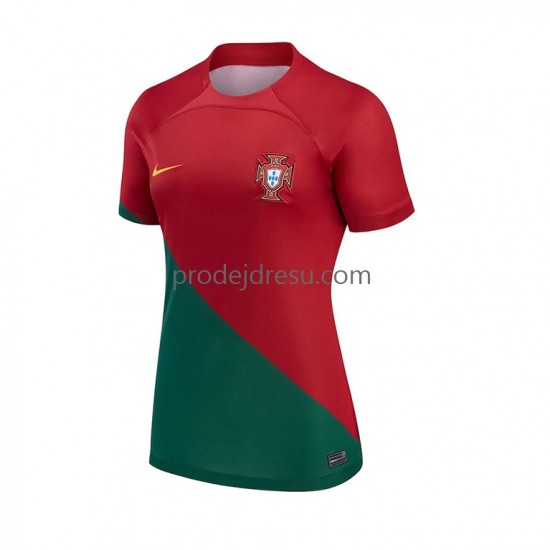 Portugalsko Dresy Fotbal Žena Domácí World Cup 2022 Krátký rukáv