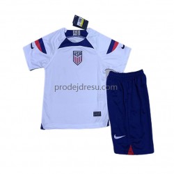 Spojené Státy Americké Dresy Fotbal Dětský Domácí World Cup 2022 Krátký rukáv