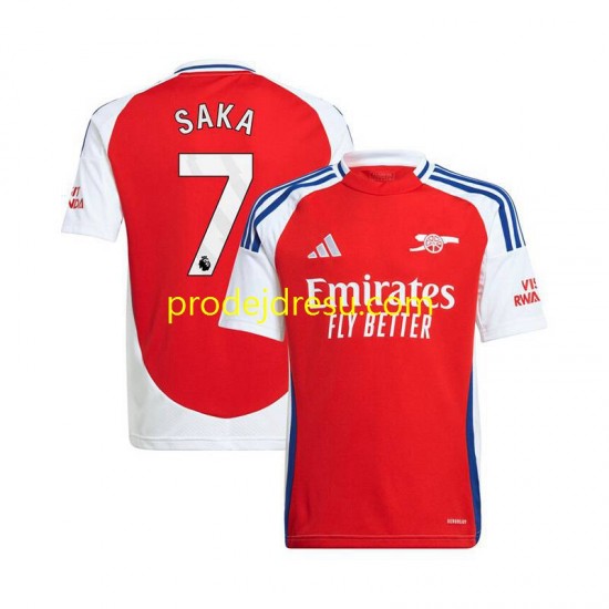 Arsenal Dresy Fotbal Bukayo Saka 7 Muž Domácí 2024-2025 Krátký rukáv