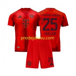 FC Bayern Mnichov Dresy Fotbal Thomas Muller 25 Dětský Domácí 2024-2025 Krátký rukáv