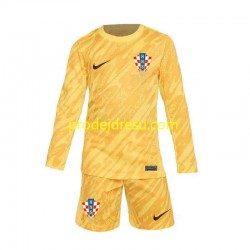 Chorvatsko Dresy Fotbal Brankářské Dětský Domácí Euro 2024 Dlouhý rukáv