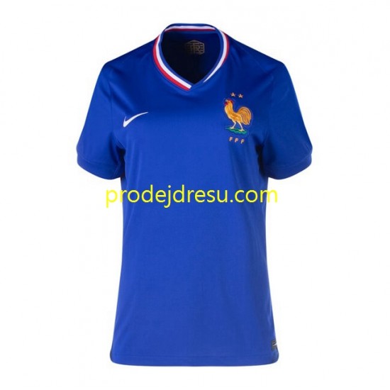 Francie Dresy Fotbal Žena Domácí Euro 2024 Krátký rukáv