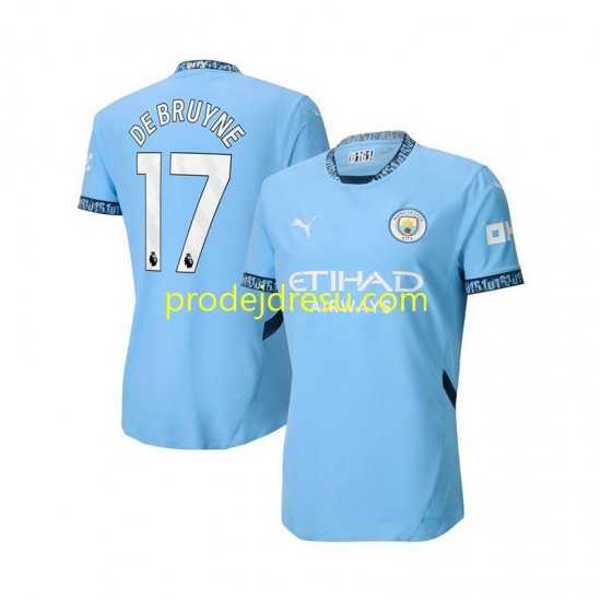 Manchester City Dresy Fotbal Kevin De Bruyne 17 Muž Domácí 2024-2025 Krátký rukáv