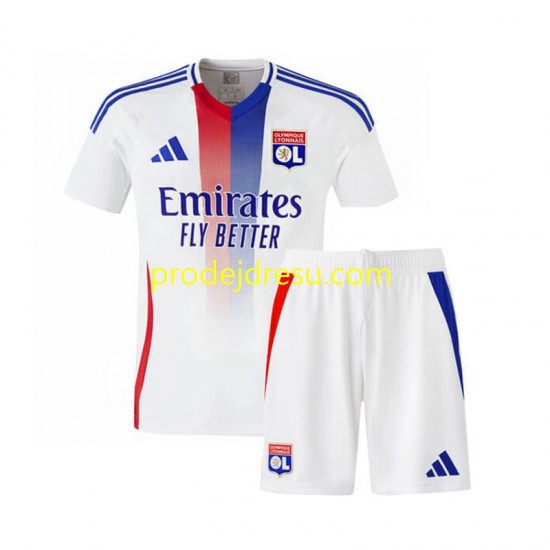 Olympique Lyonnais Dresy Fotbal Dětský Domácí 2024-2025 Krátký rukáv