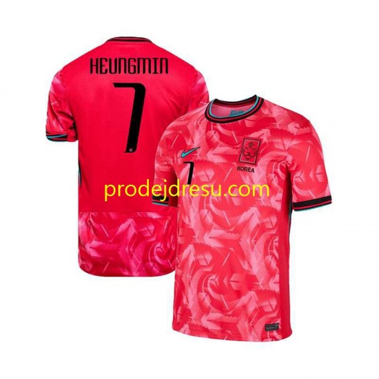 Jižní Korea Dresy Fotbal Heungmin 7 Muž Domácí 2024 Krátký rukáv